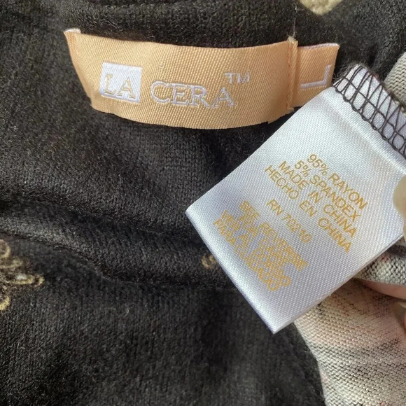 LA CERA Floral Multicolor House Lounge Dress Hippie Bohemian Casual Midi L - Picture 5 of 7